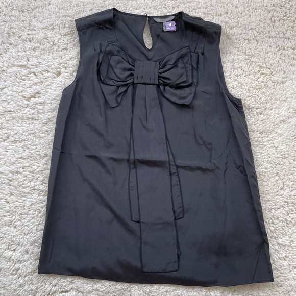 Kristin Davis 100% Silk Sleeveless Black Blouse With Camisole Size Medium - Picture 1 of 6